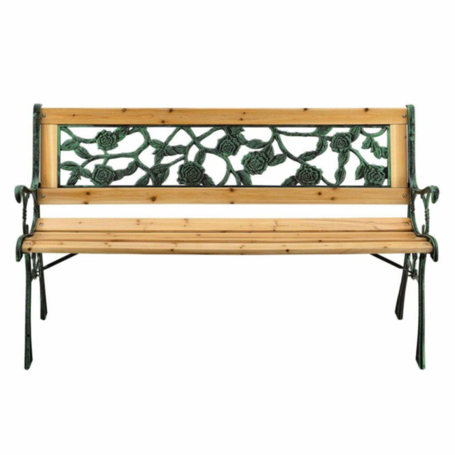 Лавка для саду Chomik GARDEN LINE PAOLA з декоративною спинкою