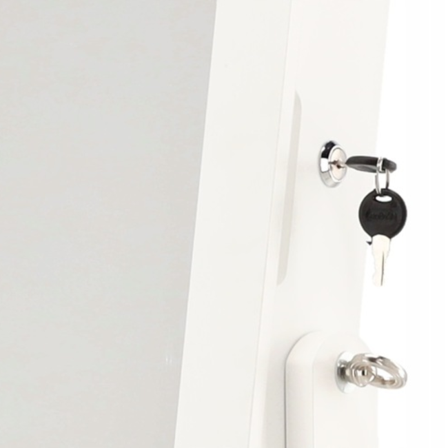 Напольное зеркало-шкаф Chomik PAKS белый