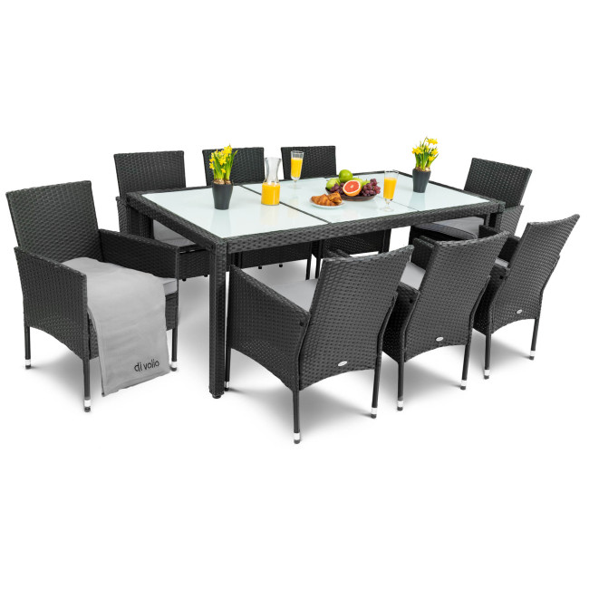 Садові меблі Di Volio VERONA 8+1 чорна