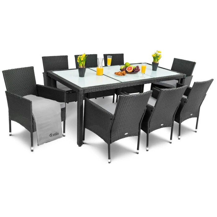 Садовая мебель Di Volio VERONA 8+1 черная