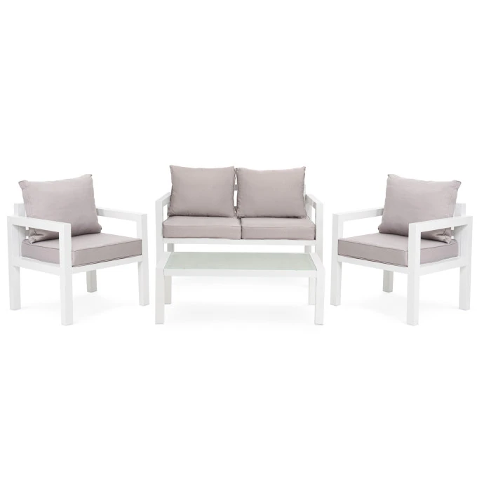 Комплект садовой мебели Di Volio Brescia 2 Белый/серый