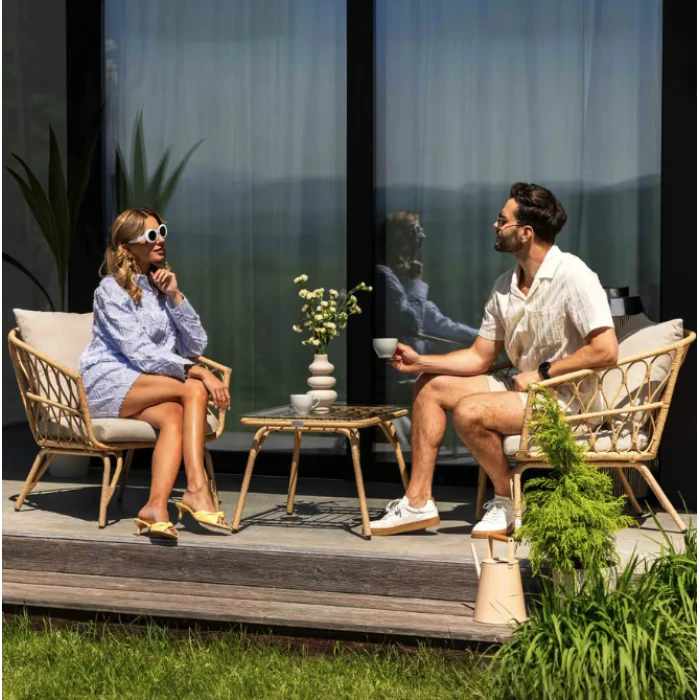 Комплект садових меблів Di Volio Savona бежевий/кремовий