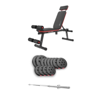 Набір Hop-Sport Premium 69кг з лавою HS-2040 HB та штангою