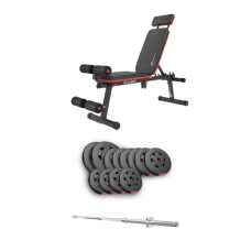 Набір Hop-Sport Premium 69кг з лавою HS-2040 HB та штангою