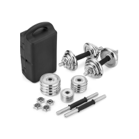 Набор гантели в кейсе Gymtek хромированные 2х10кг.