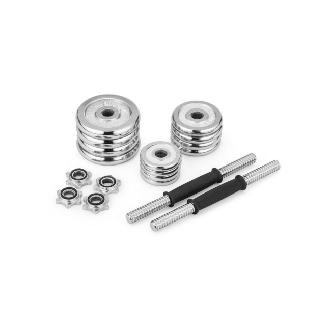 Набір гантелі в кейсі Gymtek хромовані 2х10кг