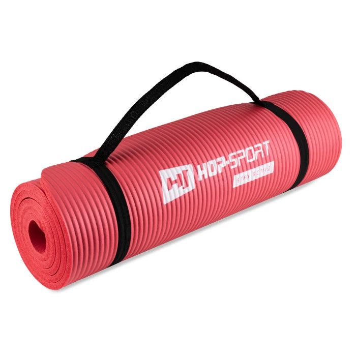 Мат для фітнесу та йоги Hop-Sport HS-N010GM 1см червоний