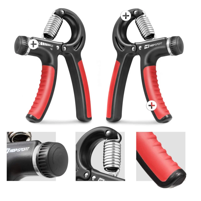 Еспандер регульований Hop-Sport 10-40кг HS-P040HG чорно-червоний