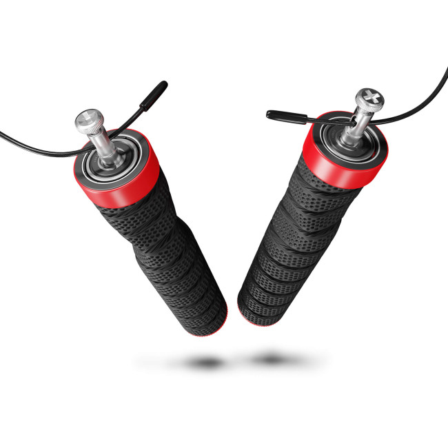 Скакалка з підшипниками та м'якою рукояткою Hop-Sport HS-P030JR чорна