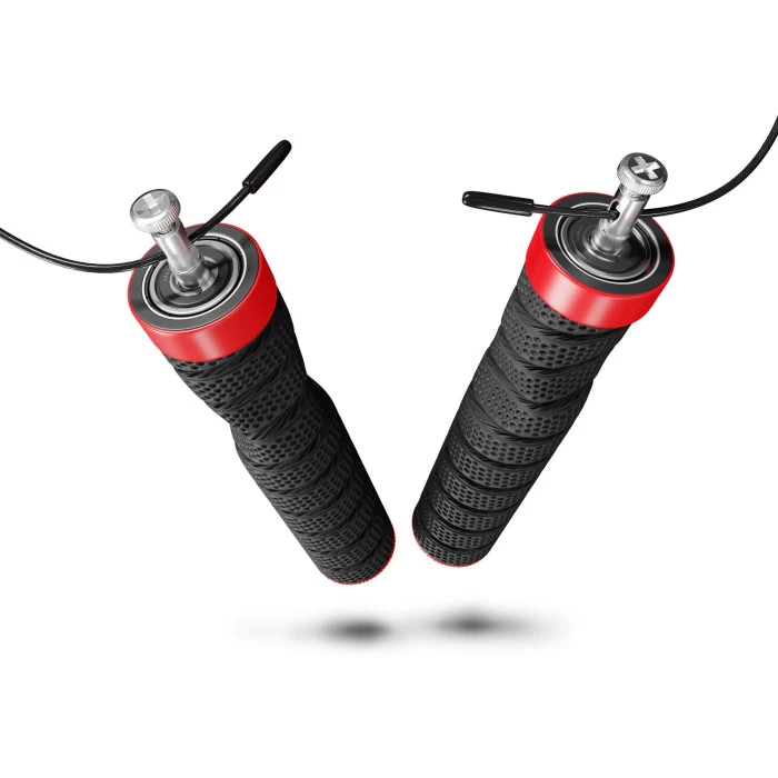 Скакалка с подшипниками и мягкой рукояткой Hop-Sport HS-P030JR черная