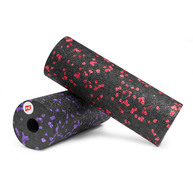 Мини массажный ролик (валик, роллер) Hop-Sport EPP 15см HS-P015YG черно-красный
