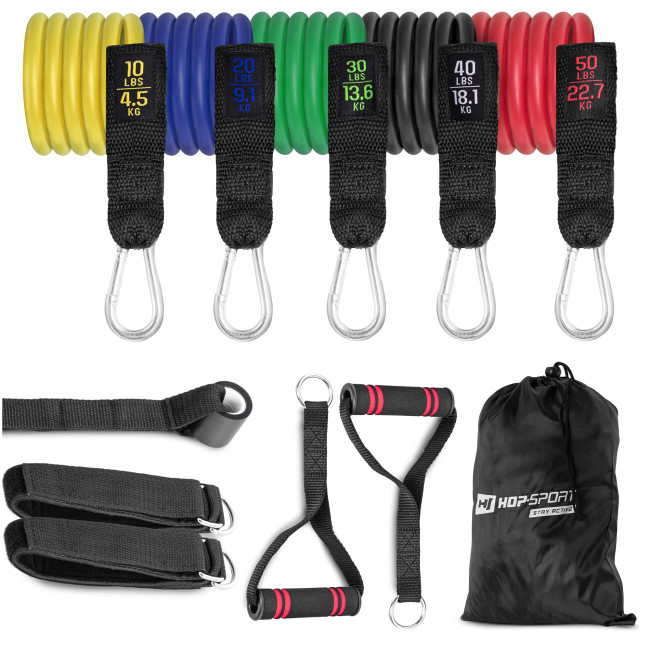Набор резинок с эспандерами Hop-Sport HS-R050RT