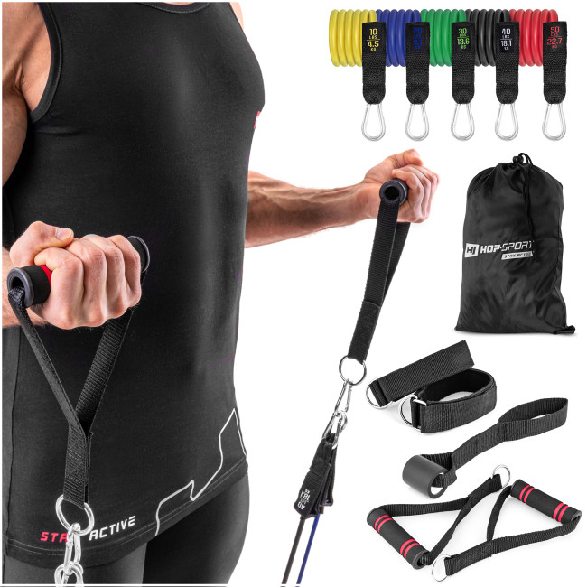 Набор резинок с эспандерами Hop-Sport HS-R050RT