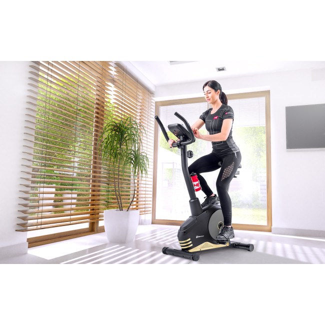 Велотренажер Hop-Sport HS-2080 Spark черно-золотистый (2020)