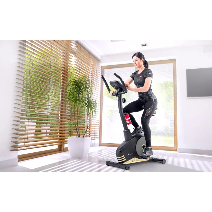 Велотренажер Hop-Sport HS-2080 Spark черно-золотистый (2020)