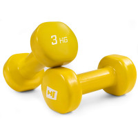 Гантели для фитнеса виниловые круглые Hop-Sport HS-V030DC 2х3кг