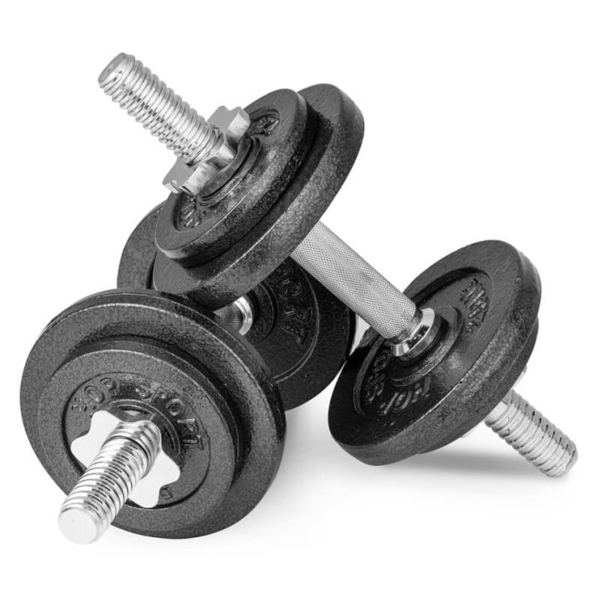 Гантелі металеві Hop-Sport New 2 х 10кг з рукавичками