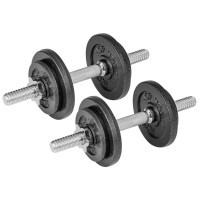 Гантелі металеві Hop-Sport New 2 х 10кг з рукавичками