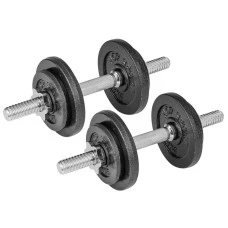 Гантели металлические Hop-Sport New 2 х 10кг с перчатками