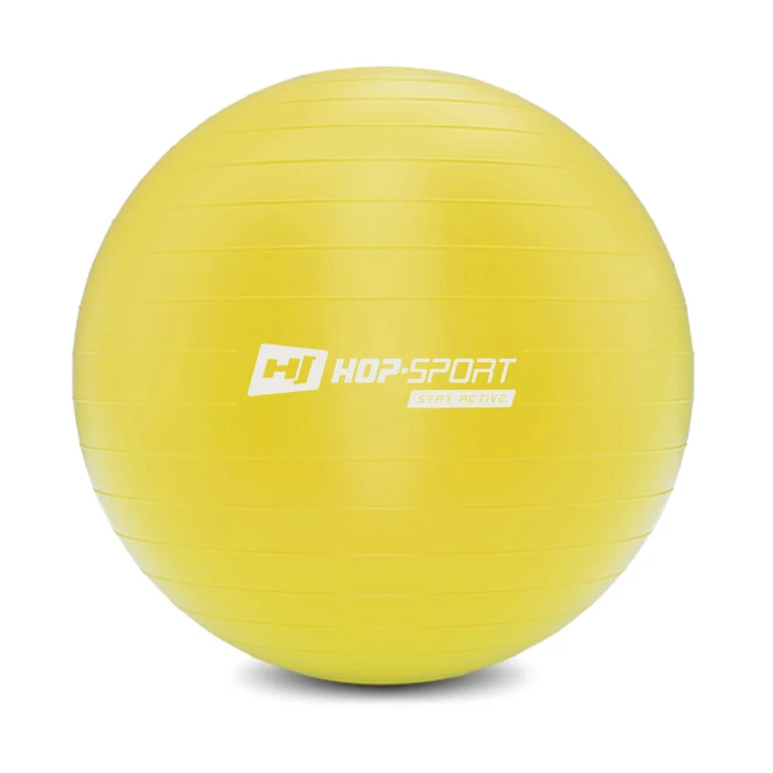 Фитбол Hop-Sport 75см желтый + насос 2020