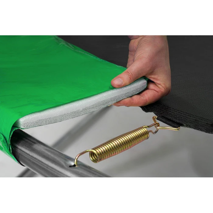 Батут Hop-Sport 10ft (305см) чорно-зелений з зовнішньою сіткою (4 ноги)