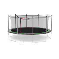 Батут Hop-Sport 16ft (488см) чорно-зелений з внутрішньою сіткою