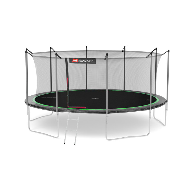 Батут Hop-Sport 16ft (488см) чорно-зелений з внутрішньою сіткою