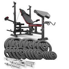 Набор STRONG 146кг со скамейкой HS-1075