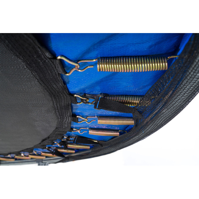 Батут Hop-Sport 8ft (244см) черно-синий с наружной сеткой