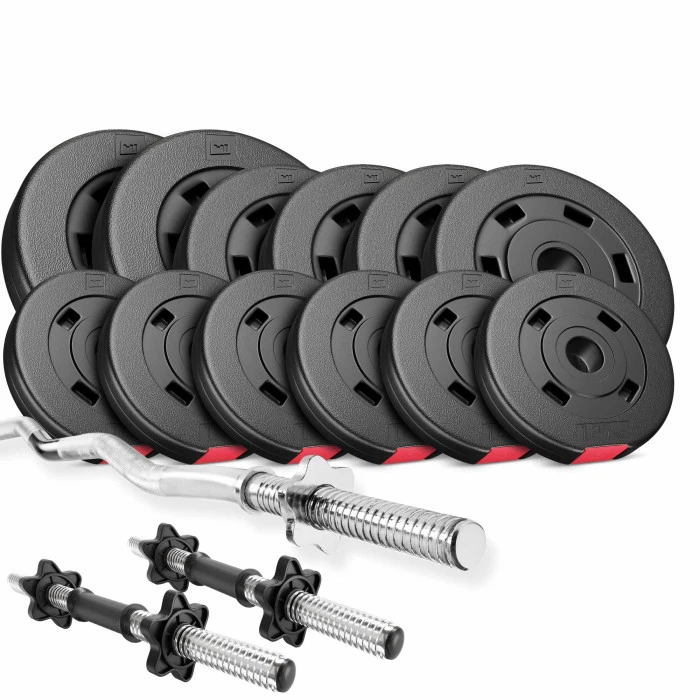 Набор Hop-Sport Premium 36кг со штангой и гантелями.