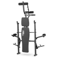 Набір Hop-Sport Premium 38кг з лавою TX-055, штангою та гантелями