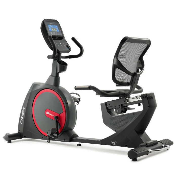 Горизонтальний велотренажер Hop-Sport HS-300L Canion з телеметричним поясом + мат під тренажер