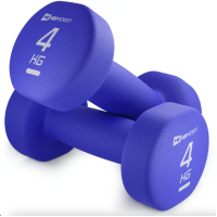 Гантелі для фітнесу неопренові круглі Hop-Sport HS-V040DR 2x4кг фіолетовий