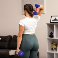 Гантелі для фітнесу неопренові круглі Hop-Sport HS-V040DR 2x4кг фіолетовий