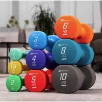 Гантелі для фітнесу неопренові круглі Hop-Sport HS-V040DR 2x4кг фіолетовий