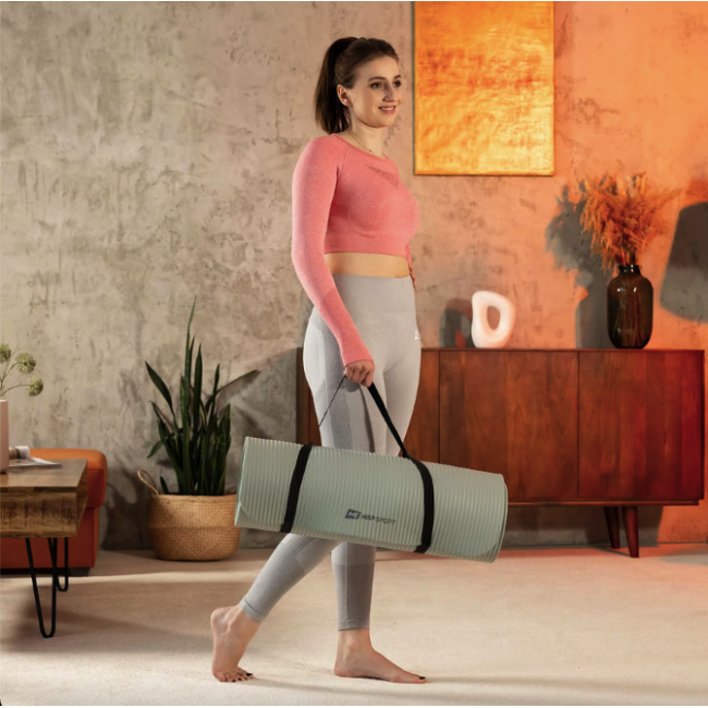 Коврик для йоги Hop-Sport HS-NB015GM NBR 1,5см оливковый