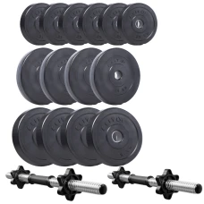 Набір композитних дисків Elitum Titan 39кг для гантелей та штанг + 2 грифа