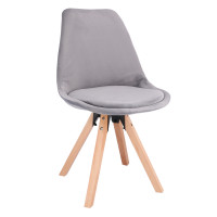 Стул Saida Jumi в скандинавском стиле с деревянными ножками серый
