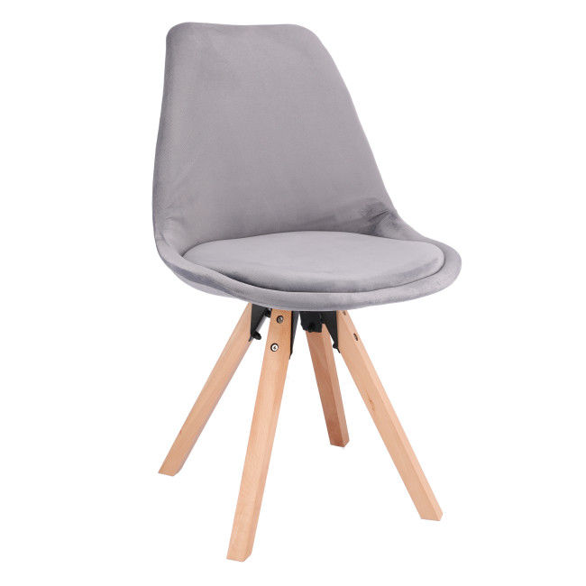 Стул Saida Jumi в скандинавском стиле с деревянными ножками серый