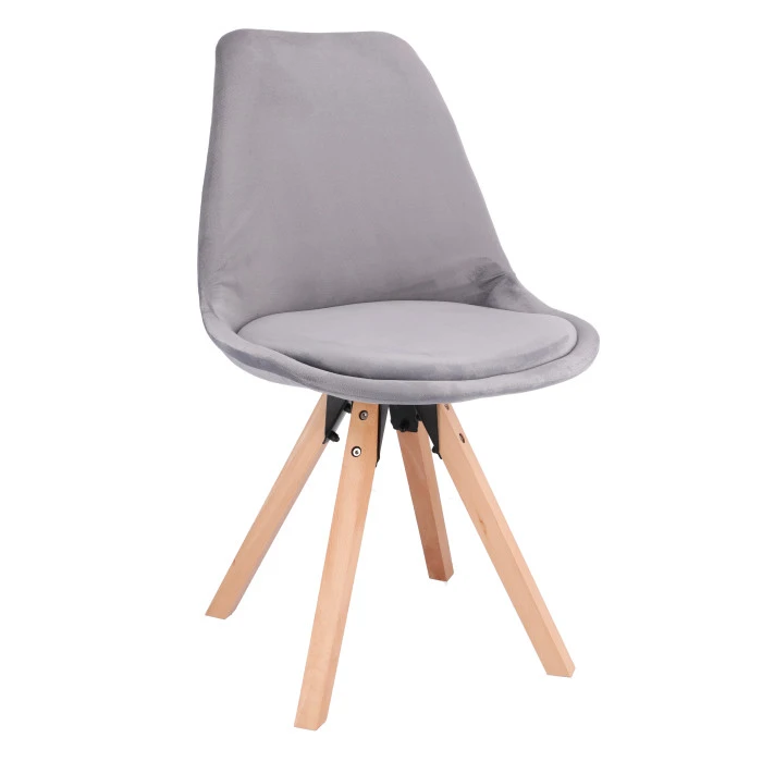 Стілець Saida Jumi у скандинавському стилі з дерев'яними ніжками сірий