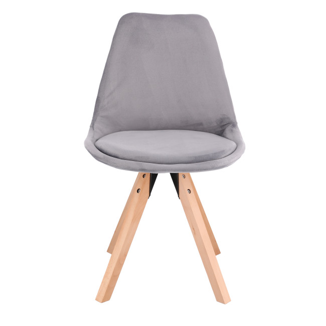 Стул Saida Jumi в скандинавском стиле с деревянными ножками серый