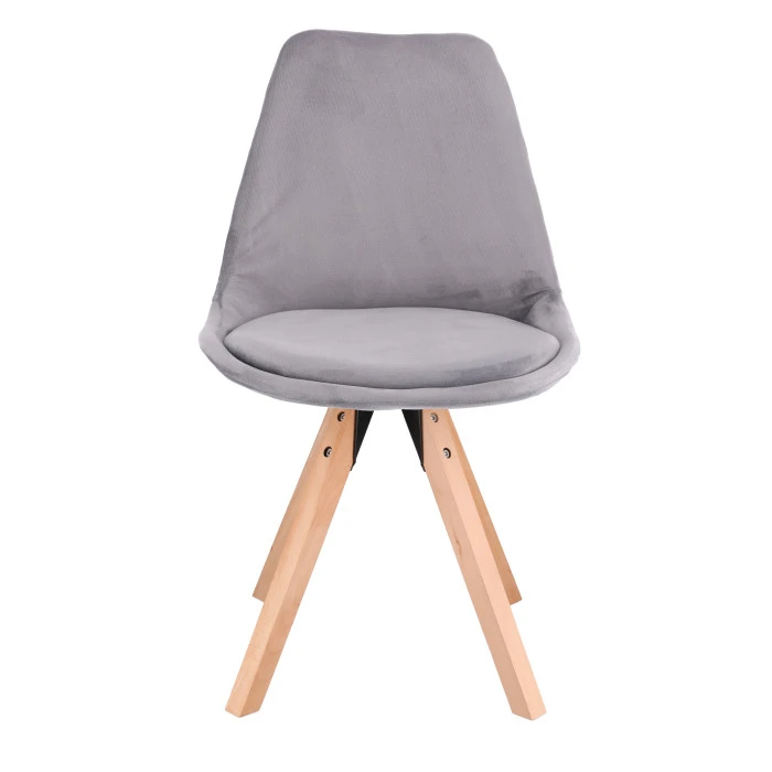 Стілець Saida Jumi у скандинавському стилі з дерев'яними ніжками сірий