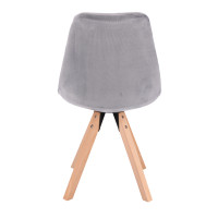 Стул Saida Jumi в скандинавском стиле с деревянными ножками серый