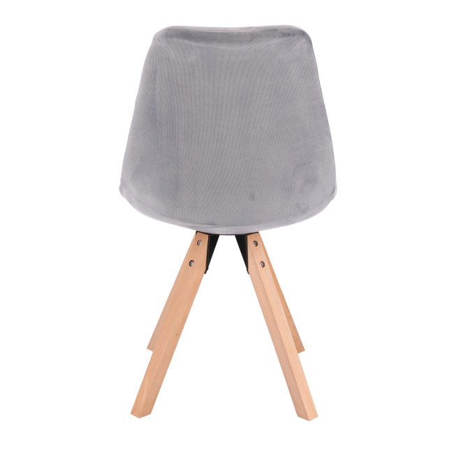 Стул Saida Jumi в скандинавском стиле с деревянными ножками серый
