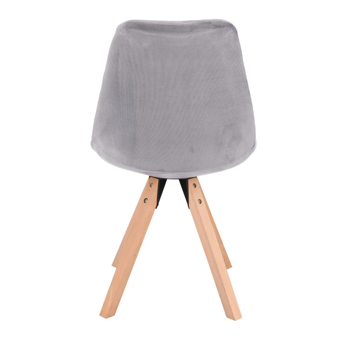 Стілець Saida Jumi у скандинавському стилі з дерев'яними ніжками сірий