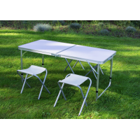 Стол туристический раскладной Jumi Economix с 4 стульями белый