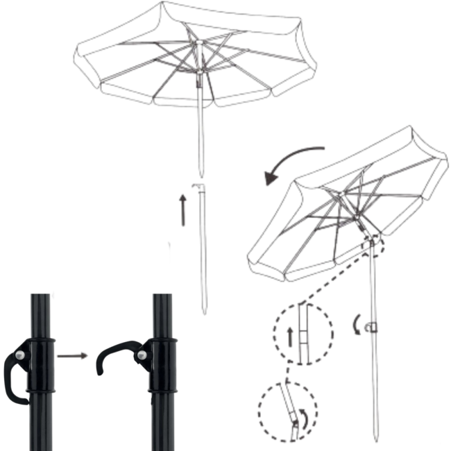 Парасоля садова Jumi Garden 200см тропік