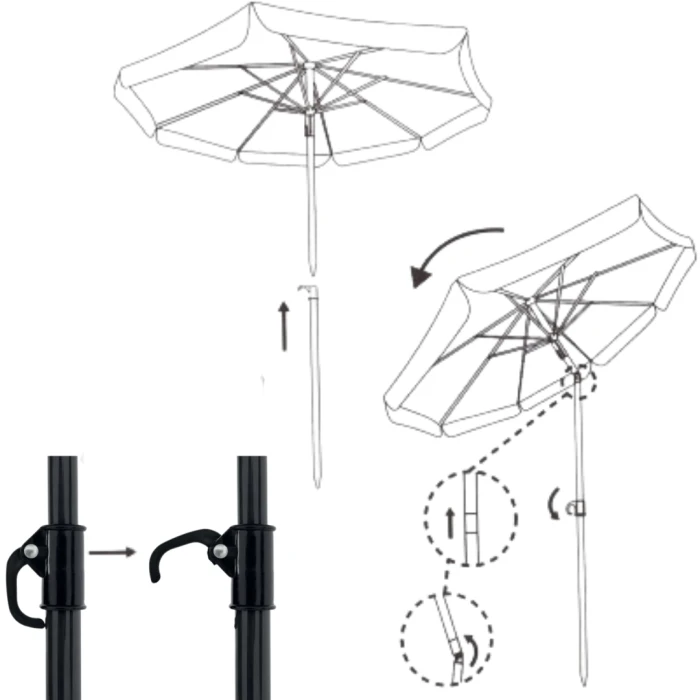 Парасоля садова Jumi Garden 200см тропік