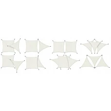 Тент-вітрило Jumi Markiza сонцезахисний 3,6x3,6x5 м білий