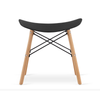 Табурет Leobert Corfu изогнутый в скандинавском стиле черный